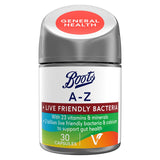 Boots A-Z Multivitamin Plus Live Friendly Bacteria 30 Capsules - British product