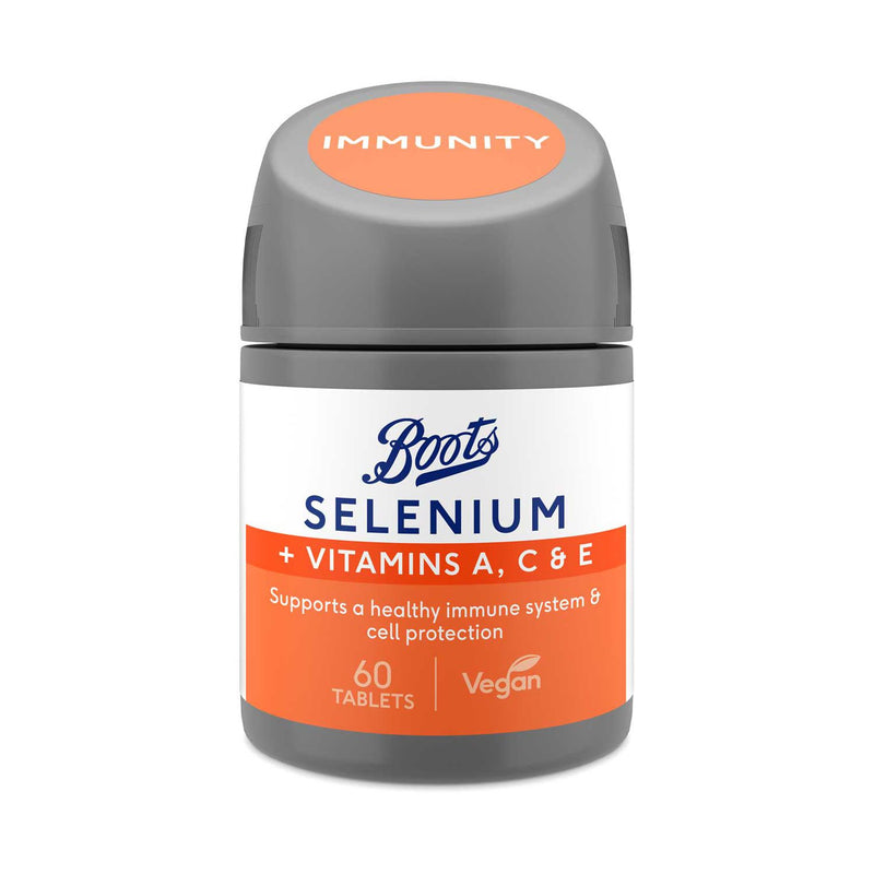 Boots Selenium tablets with Vitamins A C E 60 Tablets - British product