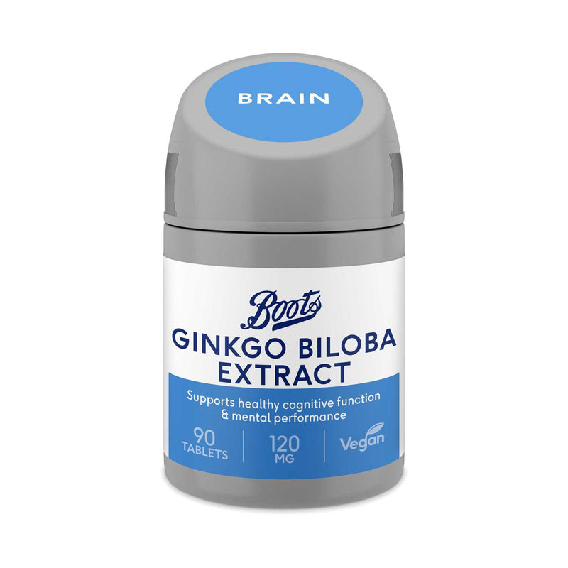 Boots Ginkgo Biloba 120mg supplement 90 tablets - British product