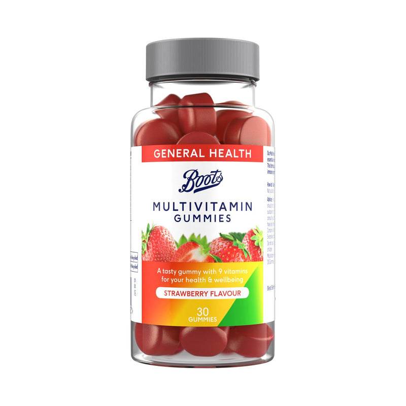 Boots Multivitamin Strawberry Gummies 30 Pack - British product