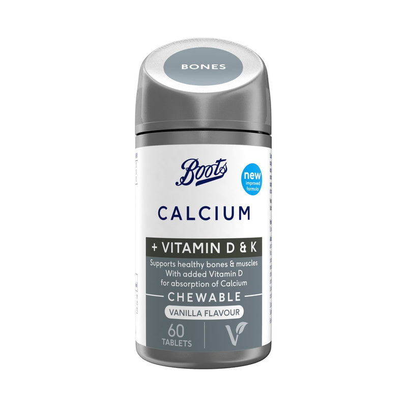 Boots Calcium chewable tablets vanilla 60 - British product