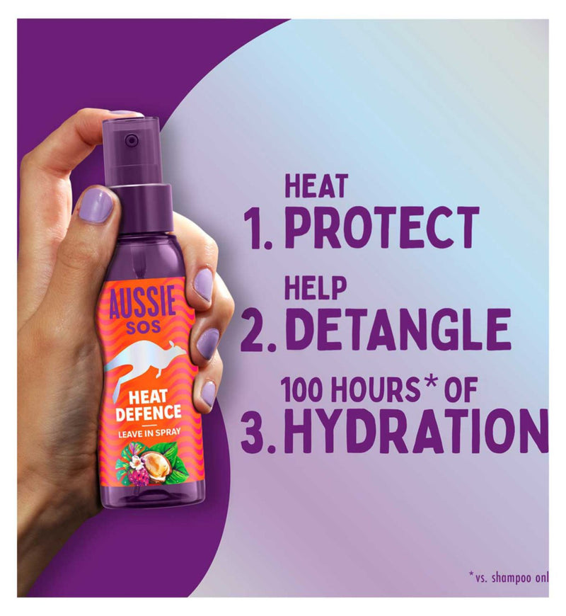 Aussie SOS heat protection hair spray 100ml - British product