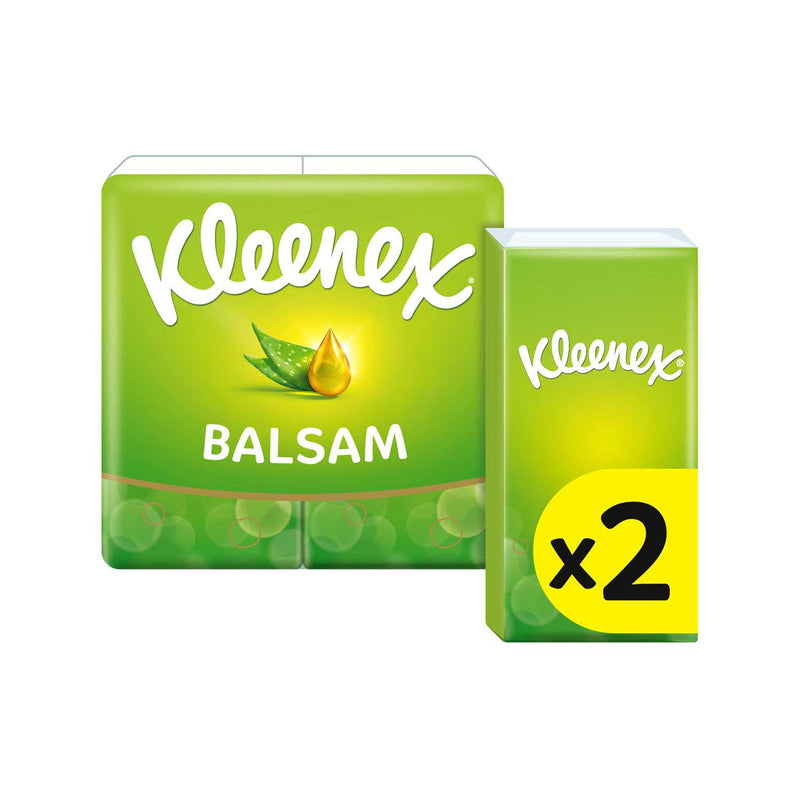 Kleenex Balsam Pocket Facial Tissues 2 Pack, UK version