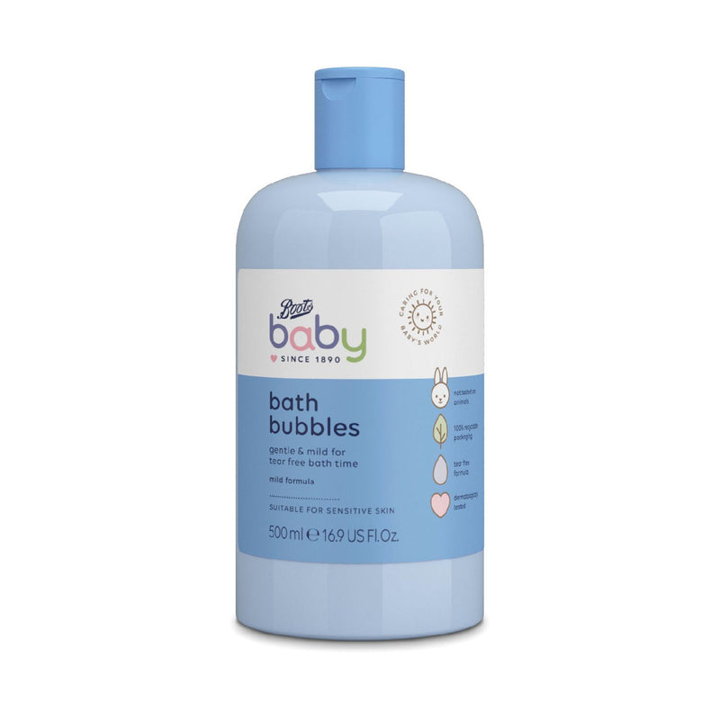 Boots Baby Gentle Bath Bubbles 500ml Sensitive Formula - British product