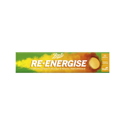 Boots Boots Re-Energise Mango Multivitamin Effervescent Tablets 20- Buy online at McGrocer
