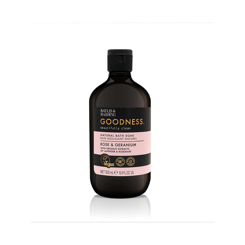Baylis & Harding Rose & Geranium Bath Soak 500ml (British brand)