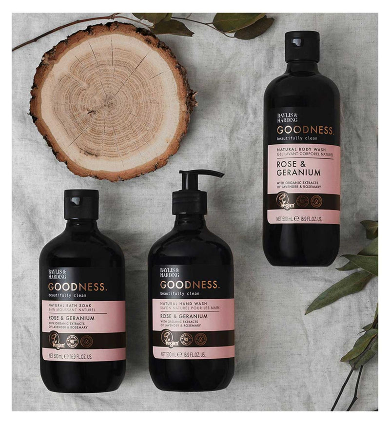 Baylis & Harding Rose & Geranium Bath Soak 500ml (British brand)