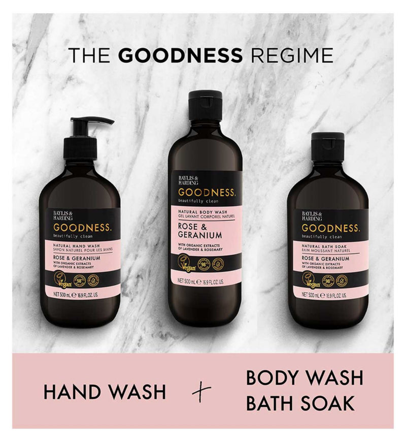 Baylis & Harding Rose & Geranium bath soak 500ml, UK version