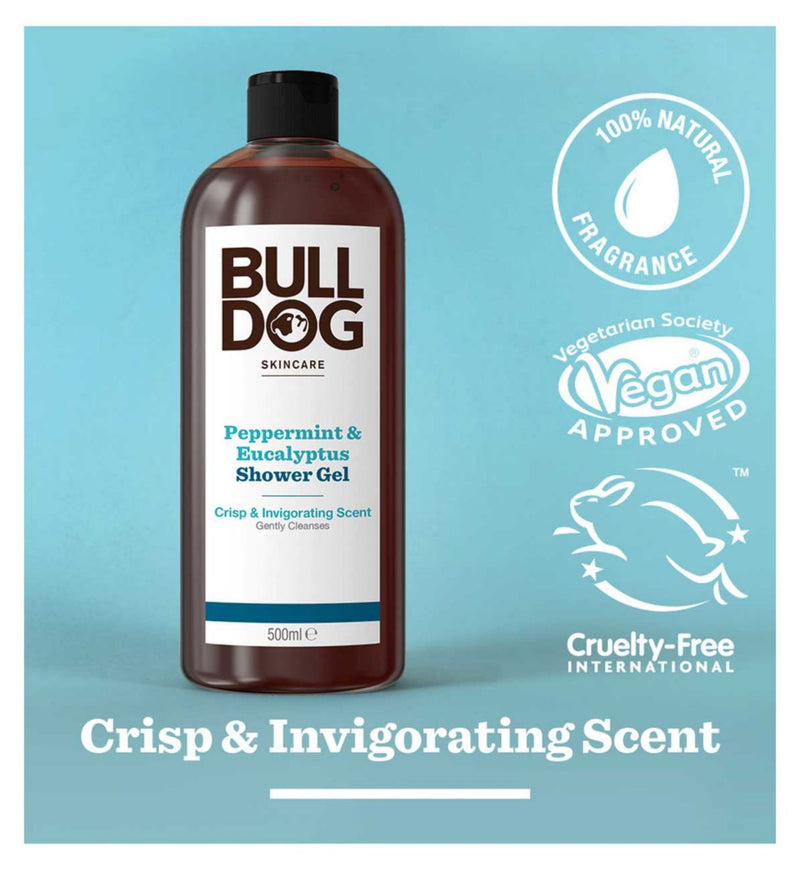 Bulldog Peppermint Eucalyptus Shower Gel 500ml - British product