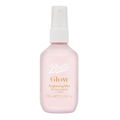 Brume éclaircissante Boots Glow, tonique hydratant pour la peau du visage 100ml