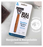 Bulldog bamboo razor handle with steel blades - British product