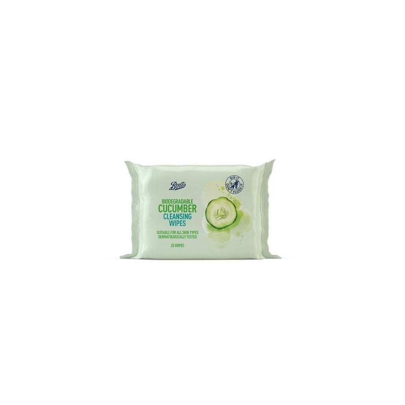 Boots cucumber cleansing wipes 25s - British product