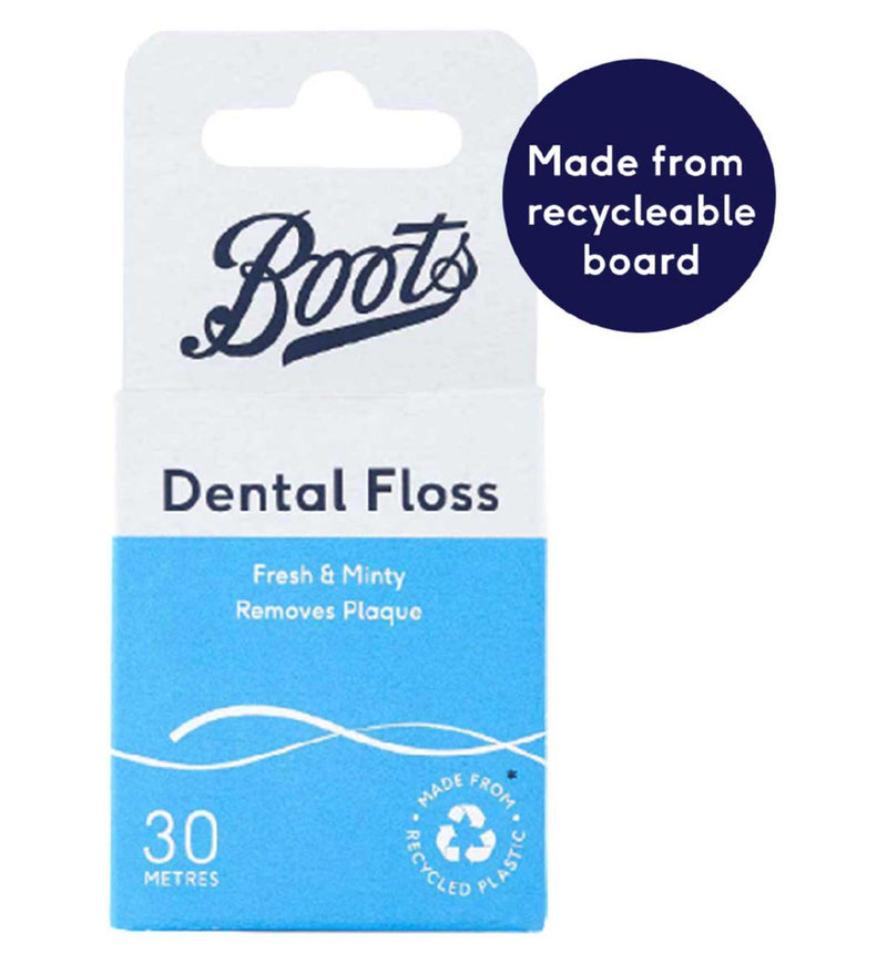 Ruban dentaire quotidien Boots 30m hygiène bucco-dentaire - produit britannique