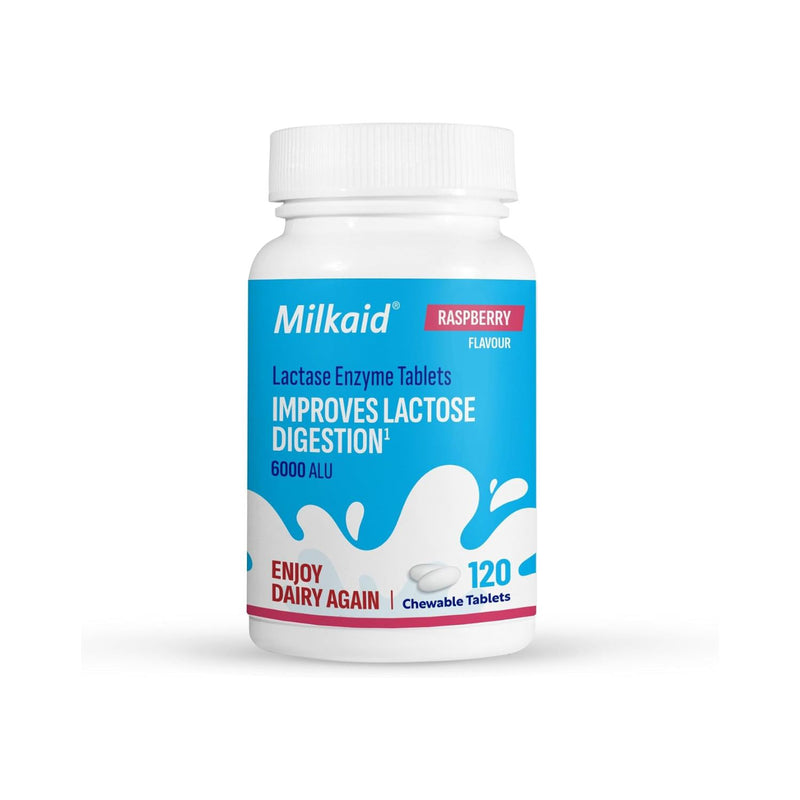 Milkaid lactase enzyme supplement 120 tablets, UK version