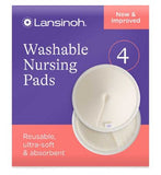 Lansinoh washable nursing pads white pack of 4, imported from the UK