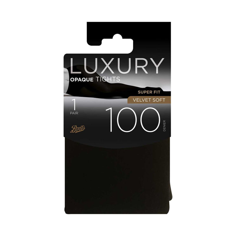 Boots 100 denier black velvet tights Medium - British product