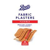 Boots flexible fabric plasters assorted sizes 40 pack - British product