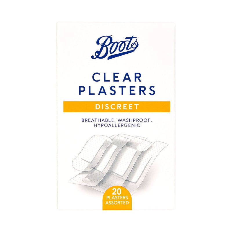Boots Discreet Clear Plasters 20 Pack - British product