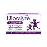Dioralyte blackcurrant oral rehydration sachets 20 pack (British brand)