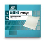 Boots Wound Dressing Pad 5cm x 5cm 5 pack - British product