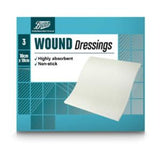 Boots Wound Dressing Pad 10cm x 10cm 3 Pack - British product