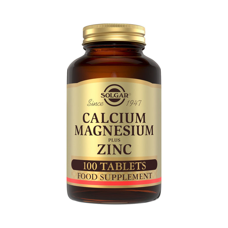 Solgar Calcium Magnesium plus Zinc tablets 100 count, UK version