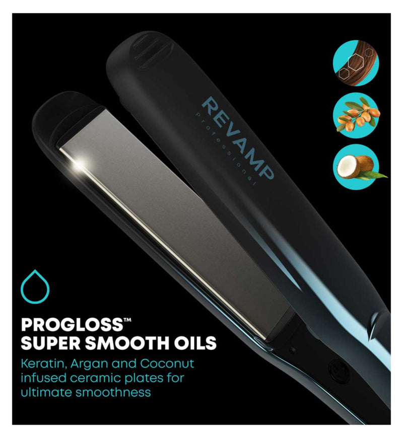 REVAMP wide ceramic hair straightener 38mm, UK version
