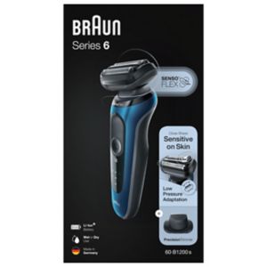 Boots Braun Series 6 Electric Shaver with Precision Trimmer Blue 60-B1200s- Buy online at McGrocer