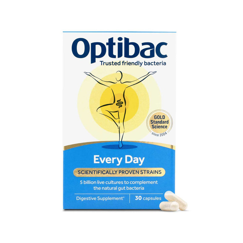 Optibac Every Day gut supplement 30 capsules, imported from the UK