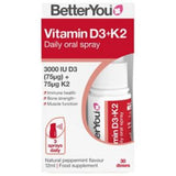 Spray buccal BetterYou Vitamine D3 et K2 Menthe poivrée 12 ml