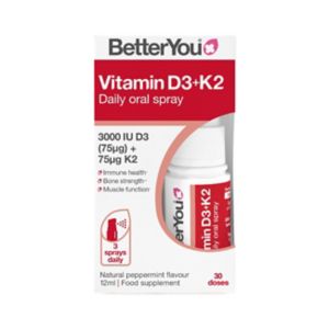 BetterYou Vitamin D3 Oral Spray Peppermint 12ml - British product