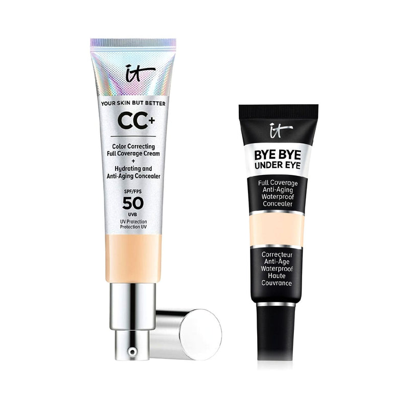 IT Cosmetics CC+ Cream and Bye Bye Concealer Light set, British product