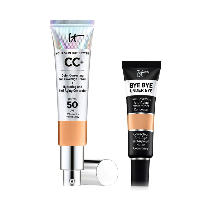 IT Cosmetics CC Cream and Concealer bundle Neutral Tan Medium Natural, UK version