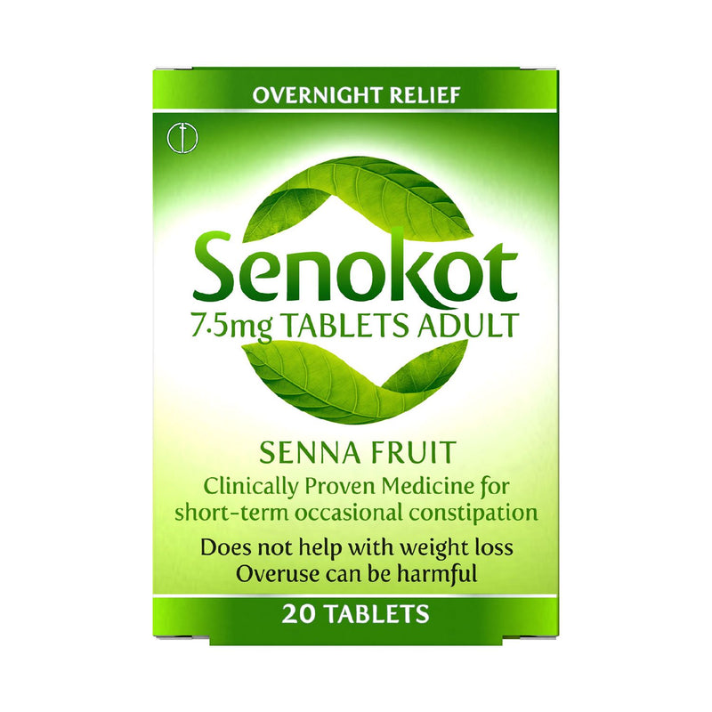 Senokot 7.5mg laxative tablets 20 pack, UK version