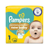 Pampers baby nappies size 1 22 pack, imported from the UK
