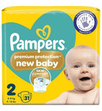 Pampers New Baby Size 2 31 Newborn Nappies 4kg-8kg Carry Pack