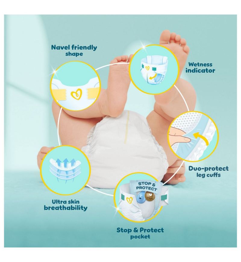 Pampers Size 2 Nappies 76 Count, imported from the UK