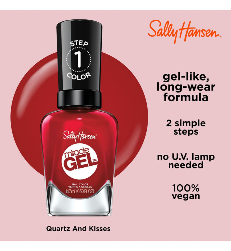 Sally Hansen Miracle Gel nail polish Rhapsody Red 14.7ml - British product