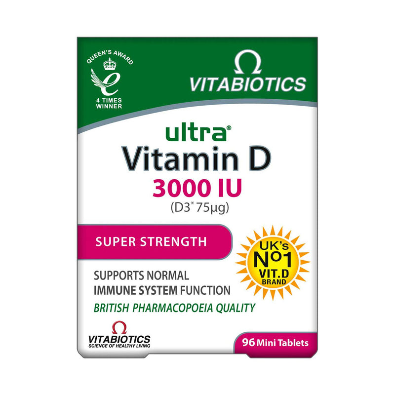 Vitabiotics Ultra Vitamin D3 3000 96 tablets, UK version