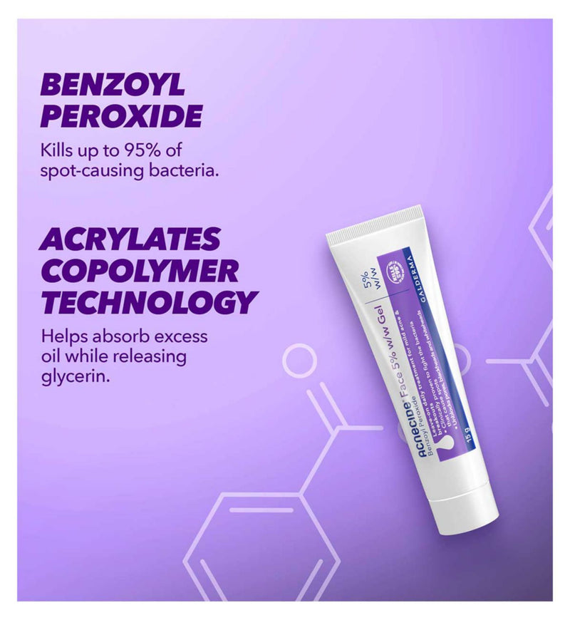 Acnecide face gel 5% w/w 15g, UK version
