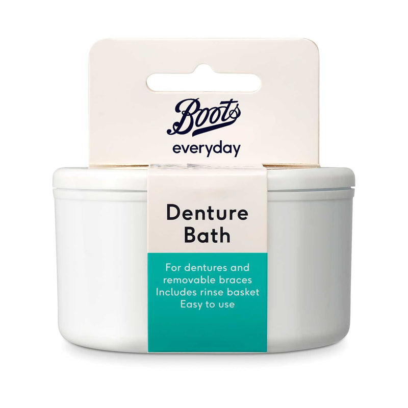 Boots Everyday Denture Bath with Rinse Basket - British product
