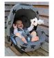 Dooky Car Seat Pads Grey Stars Set of 3 - British product