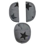 Dooky Car Seat Pads Grey Stars Set of 3 - British product