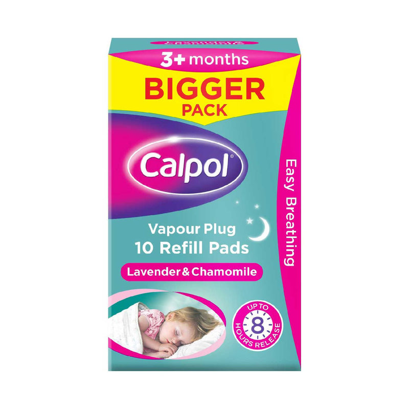 Calpol Vapour Plug Refill Pads Lavender Chamomile 10 Pack - British product