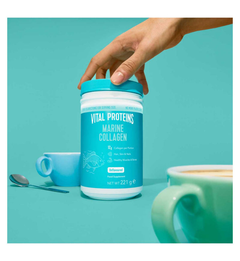 Vital Proteins marine collagen powder unflavoured 221g, imported from the UK