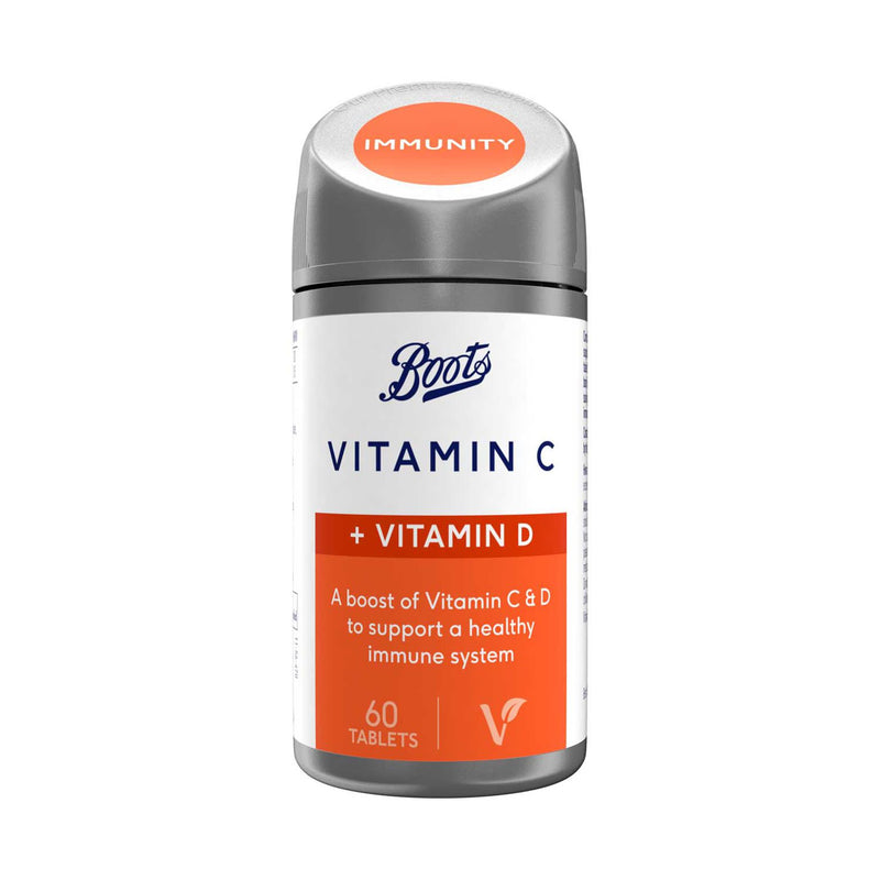 Boots Vitamin C + Vitamin D 60 Tablets - British product