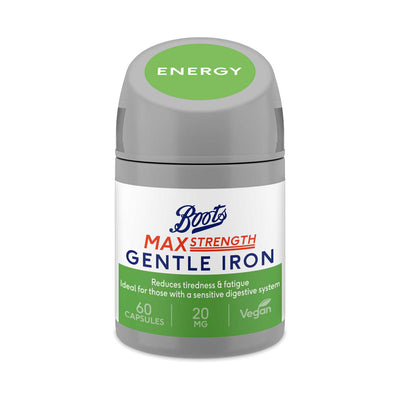Boots Max Strength Gentle Iron 20mg 60 Capsules