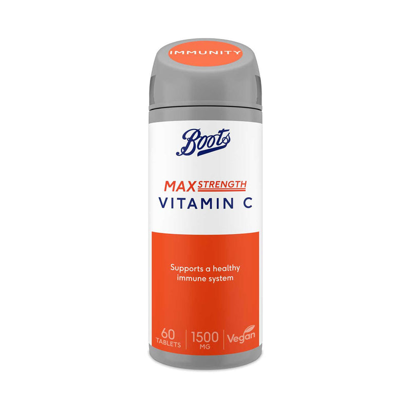 Boots Max Strength Vitamin C 1500mg 60 Tablets (British brand)