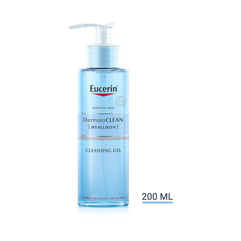 Eucerin face cleansing gel with hyaluronic acid 200ml, UK version