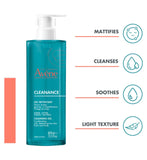 Avène Cleanance Cleansing Gel Oily Blemish-Prone Skin 400ml - British product